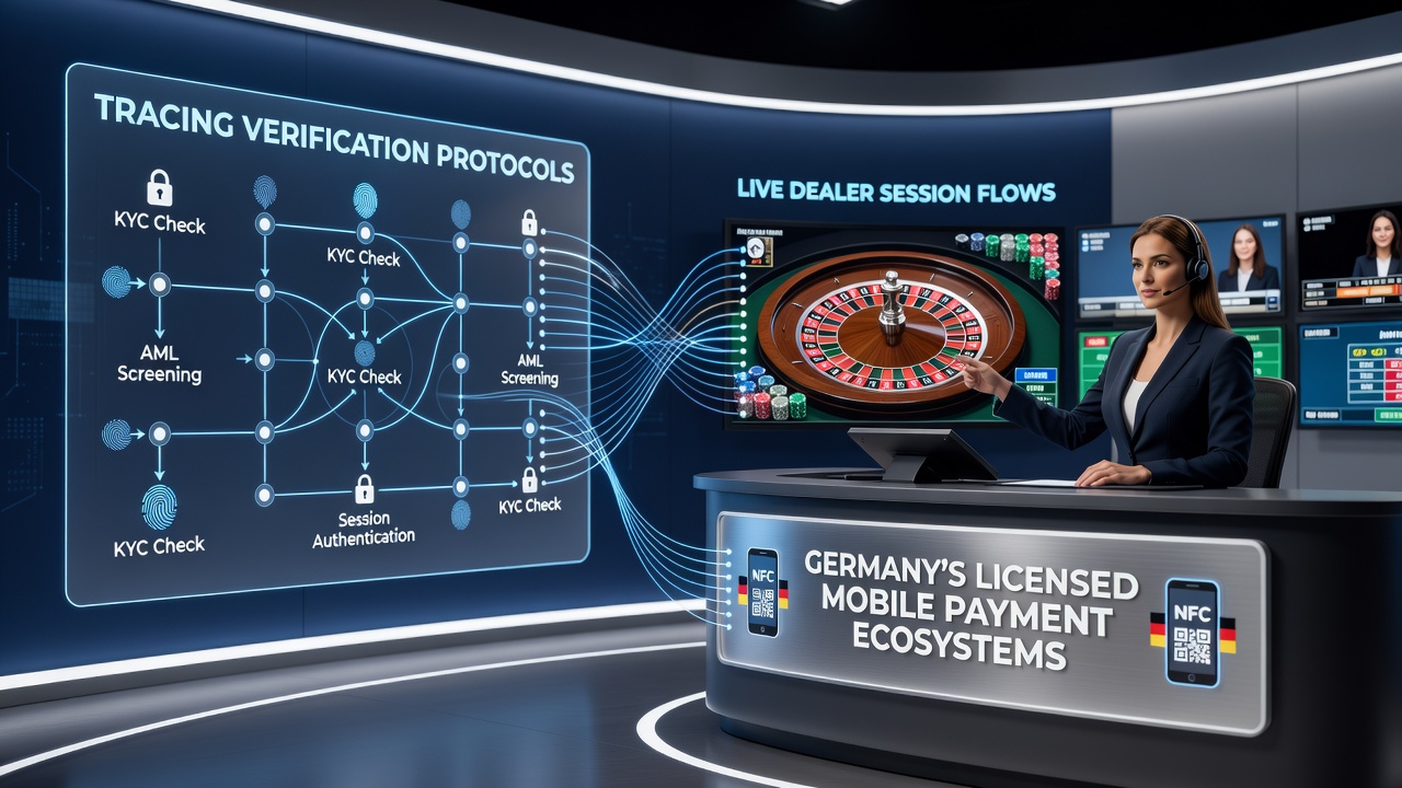 Darstellung von Verifikationsprotokollen in mobilen Zahlungssystemen für Live-Dealer-Sessions